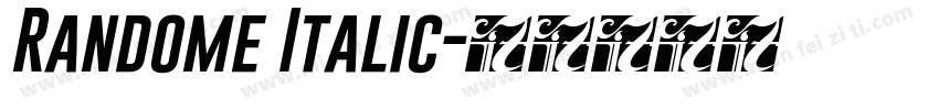 Randome Italic字体转换